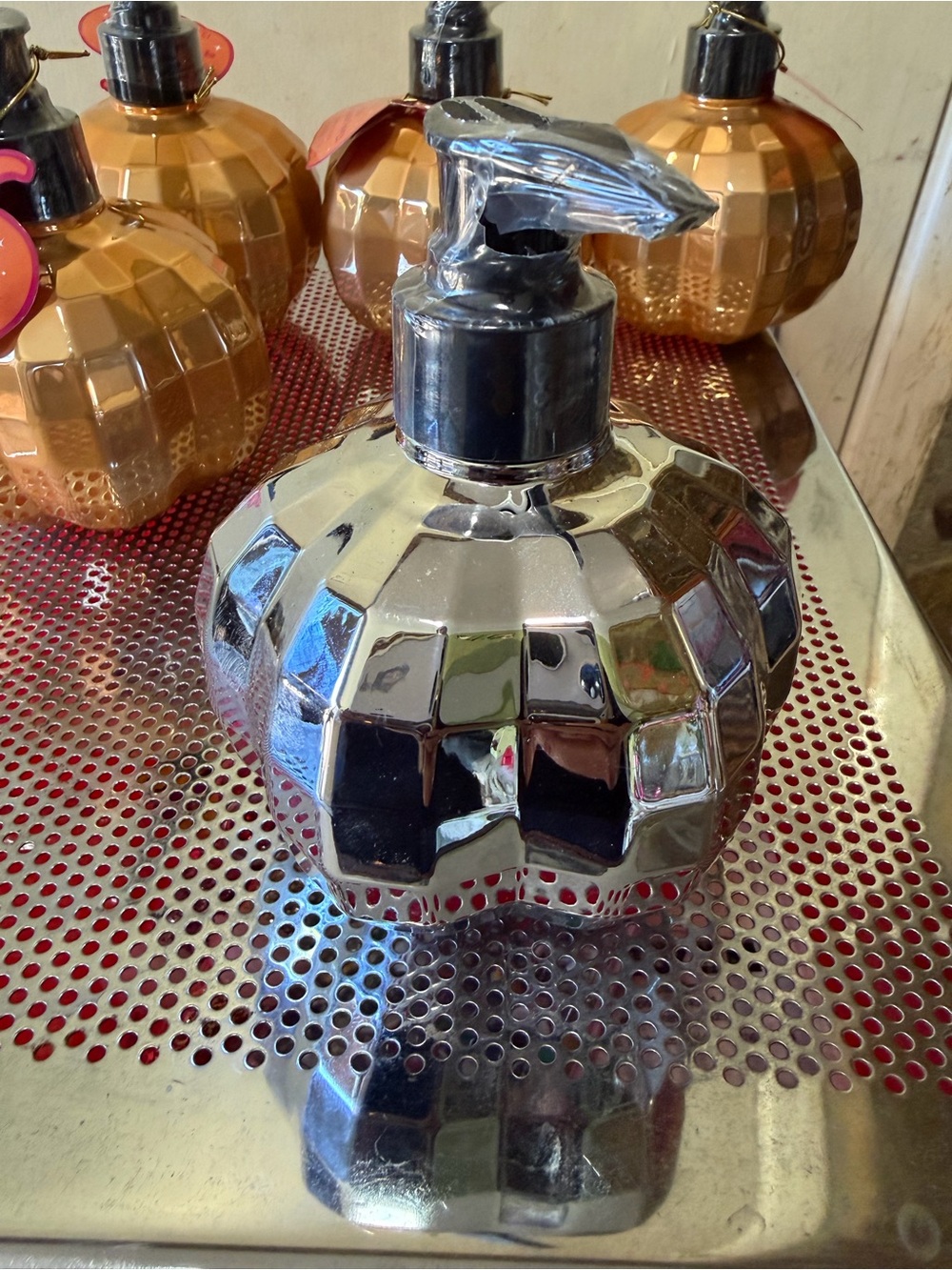 Decorative Chrome Pump Soap Dispenser - Modern Home Accent